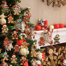 Load image into Gallery viewer, New Year Christmas Ornament Wooden Hanging Pendants Gingerbread Man Xmas Tree Christmas Tree Decorations For Home Navidad
