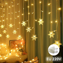 Load image into Gallery viewer, Christmas Tree Snowflake LED String Lights Christmas Decoration Light Home Xmas Tree Decor Fairy Light String
