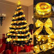 Load image into Gallery viewer, 2024 Christmas Ribbon Fairy Light String Merry Christmas Decorations For Home Xmas holiday Navidad Gifts New Year 2025
