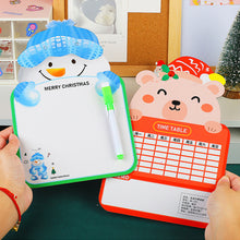 Load image into Gallery viewer, Chirstmas Kids Whiteboard Animal Two-sided Cartoon Reusable Dry Wipe Cardboard Drawing Pad
