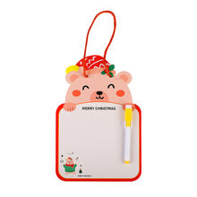 Load image into Gallery viewer, Chirstmas Kids Whiteboard Animal Two-sided Cartoon Reusable Dry Wipe Cardboard Drawing Pad
