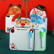 Load image into Gallery viewer, Chirstmas Kids Whiteboard Animal Two-sided Cartoon Reusable Dry Wipe Cardboard Drawing Pad
