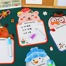 Load image into Gallery viewer, Chirstmas Kids Whiteboard Animal Two-sided Cartoon Reusable Dry Wipe Cardboard Drawing Pad
