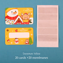 Load image into Gallery viewer, 20Pcs Christmas Reward Scratch Card Film Coated Stickers Scratch Off Labels Xmas Stickers DIY Children's Redemption Vouchers
