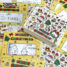 Load image into Gallery viewer, 20Pcs Christmas Reward Scratch Card Film Coated Stickers Scratch Off Labels Xmas Stickers DIY Children's Redemption Vouchers
