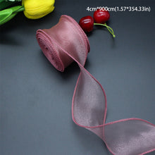 Load image into Gallery viewer, 10 Meters/Roll Fishtail Yarn Ribbon Flower Packaging Material Floral Florist Wrapping Supplies Snow Yarn Ribbon Wave Band
