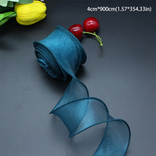 Load image into Gallery viewer, 10 Meters/Roll Fishtail Yarn Ribbon Flower Packaging Material Floral Florist Wrapping Supplies Snow Yarn Ribbon Wave Band
