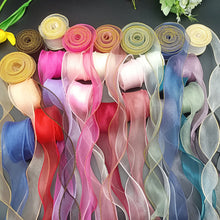 Load image into Gallery viewer, 10 Meters/Roll Fishtail Yarn Ribbon Flower Packaging Material Floral Florist Wrapping Supplies Snow Yarn Ribbon Wave Band
