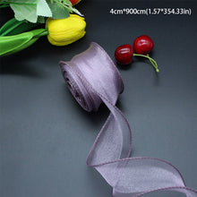 Load image into Gallery viewer, 10 Meters/Roll Fishtail Yarn Ribbon Flower Packaging Material Floral Florist Wrapping Supplies Snow Yarn Ribbon Wave Band
