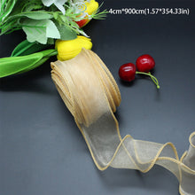 Load image into Gallery viewer, 10 Meters/Roll Fishtail Yarn Ribbon Flower Packaging Material Floral Florist Wrapping Supplies Snow Yarn Ribbon Wave Band
