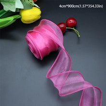Load image into Gallery viewer, 10 Meters/Roll Fishtail Yarn Ribbon Flower Packaging Material Floral Florist Wrapping Supplies Snow Yarn Ribbon Wave Band
