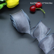Load image into Gallery viewer, 10 Meters/Roll Fishtail Yarn Ribbon Flower Packaging Material Floral Florist Wrapping Supplies Snow Yarn Ribbon Wave Band
