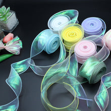 Load image into Gallery viewer, 10 Meters/Roll Organza Yarn Ribbon Flower Packaging Material Floral Florist Wrapping Supplies Snow Yarn Ribbon Wave Band
