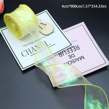 Load image into Gallery viewer, 10 Meters/Roll Organza Yarn Ribbon Flower Packaging Material Floral Florist Wrapping Supplies Snow Yarn Ribbon Wave Band
