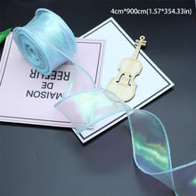 Load image into Gallery viewer, 10 Meters/Roll Organza Yarn Ribbon Flower Packaging Material Floral Florist Wrapping Supplies Snow Yarn Ribbon Wave Band
