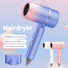 Load image into Gallery viewer, MIni Folding Hairdryer 550W Hot Air Anion Hair Care for Home Travel Hair Dryer Dormitory Blow Drier 220V
