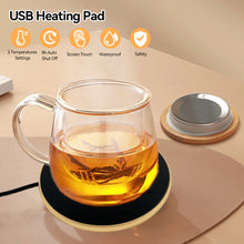 Load image into Gallery viewer, Thermostatic Heating Coaster Cup Heater Mug Warmer 3 Gear 55°C Hot Tea Makers Electric Mini Induction Cooker Coffee Heating Pad
