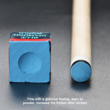 Load image into Gallery viewer, 2PCS/BOX Blue Oily Chalk Cue Head Delicate Anti-Slip Powder Billiard Supplies
