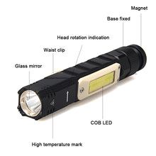 Load image into Gallery viewer, 1PC Multi-Function XPG+COB 90° Folding Corner Flashlight Ultra Bright Fishing Repair Work Headlamp USB Charging
