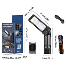 Load image into Gallery viewer, 1PC Multi-Function COB Flashlight 180° Rotating Portable LED Super Bright Maintenance Work Light
