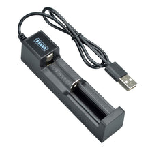 Load image into Gallery viewer, 3.7-4.2V Lithium Battery Universal Charger USB Smart Single Slot Charger For 26650/18650/14500/10440
