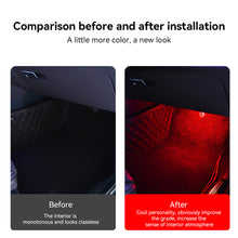 Load image into Gallery viewer, 2Pcs/Set or 4Pcs/Set 5V USB LED Car Interior Atmosphere Backlight Ambient Mood Foot Light USB Decorative Lamp Auto APP Voice Control Accessories
