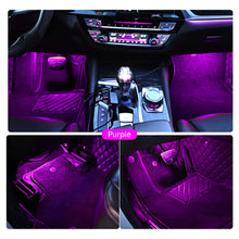 Load image into Gallery viewer, 2Pcs/Set or 4Pcs/Set 5V USB LED Car Interior Atmosphere Backlight Ambient Mood Foot Light USB Decorative Lamp Auto APP Voice Control Accessories
