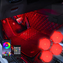 Load image into Gallery viewer, 2Pcs/Set or 4Pcs/Set 5V USB LED Car Interior Atmosphere Backlight Ambient Mood Foot Light USB Decorative Lamp Auto APP Voice Control Accessories
