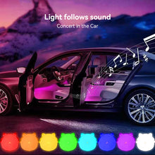 Load image into Gallery viewer, 2Pcs/Set or 4Pcs/Set 5V USB LED Car Interior Atmosphere Backlight Ambient Mood Foot Light USB Decorative Lamp Auto APP Voice Control Accessories
