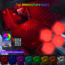 Load image into Gallery viewer, 2Pcs/Set or 4Pcs/Set 5V USB LED Car Interior Atmosphere Backlight Ambient Mood Foot Light USB Decorative Lamp Auto APP Voice Control Accessories
