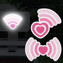 Load image into Gallery viewer, Motorcycle Helmet Decal Signal Heart Waterproof Night Warning Sign Reflective Sticker Exterior Accessories
