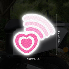Load image into Gallery viewer, Motorcycle Helmet Decal Signal Heart Waterproof Night Warning Sign Reflective Sticker Exterior Accessories
