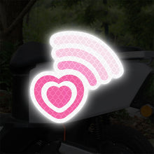 Load image into Gallery viewer, Motorcycle Helmet Decal Signal Heart Waterproof Night Warning Sign Reflective Sticker Exterior Accessories
