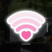 Load image into Gallery viewer, Motorcycle Helmet Decal Signal Heart Waterproof Night Warning Sign Reflective Sticker Exterior Accessories
