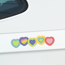 Load image into Gallery viewer, 5Pcs/Set Colorful Motorcycle Helmet Waterproof Decal Hearts Butterfly Stars Night Warning Sign Reflective Sticker Exterior Accessories
