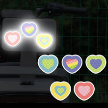 Load image into Gallery viewer, 5Pcs/Set Colorful Motorcycle Helmet Waterproof Decal Hearts Butterfly Stars Night Warning Sign Reflective Sticker Exterior Accessories
