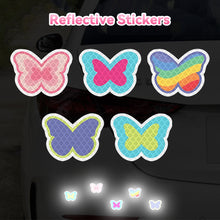 Load image into Gallery viewer, 5Pcs/Set Colorful Motorcycle Helmet Waterproof Decal Hearts Butterfly Stars Night Warning Sign Reflective Sticker Exterior Accessories
