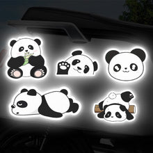 Load image into Gallery viewer, 5Pcs/Set Motorcycle Helmet Decal Waterproof Creative Pandas Night Warning Sign Reflective Sticker Exterior Accessories
