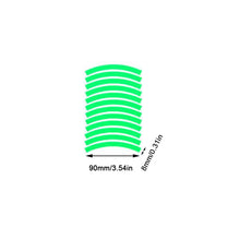 Load image into Gallery viewer, 12PCS/Sheet Balance Wheel Set Reflective Stickers Night Riding Safety Riding Warning Lattice Reflective Strip For 12-14 "Bike Scooter
