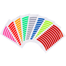 Load image into Gallery viewer, 12PCS/Sheet Balance Wheel Set Reflective Stickers Night Riding Safety Riding Warning Lattice Reflective Strip For 12-14 "Bike Scooter
