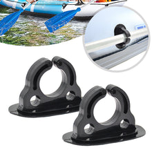 Load image into Gallery viewer, 2Pcs Rubber Paddle Storage Holder Boat Paddle Holder Clips Oar Keeper for Kayaks Canoes Rowing Boats Inflatable Boat
