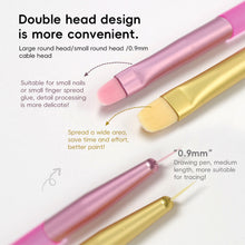 Load image into Gallery viewer, Dual-ended Nail Pen Dual-purpose Portable Nail Paint Pen Laying Glue Drawing Lines Painting Flowers Manicure Paint Pen Nail Art Tool
