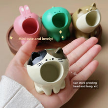 Load image into Gallery viewer, Cartoon Nail Polish Head Storage Bucket Mini Cute Cat Rabbit Dinosaur Pen Wash Cup Portable Nail Tool Storage Bucket
