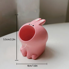 Load image into Gallery viewer, Cartoon Nail Polish Head Storage Bucket Mini Cute Cat Rabbit Dinosaur Pen Wash Cup Portable Nail Tool Storage Bucket
