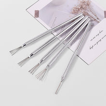Load image into Gallery viewer, Multi-function Seven-pin Nail Pen Multi-head Flexible Stainless Steel Handle Nail Art Pen Manicure Drawing Tool Nail Art Accessory
