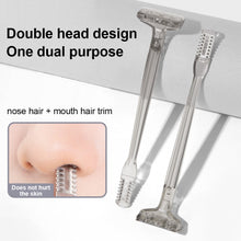 Load image into Gallery viewer, Double-headed Manual Nose Hair Trimmer Portable Convenient Nose Hair Mouth Hair Remover Facial Cleaning Tool for Men Women
