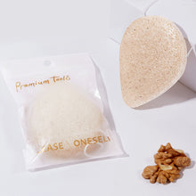 Load image into Gallery viewer, Walnut Seed Konjac Facial Puff Deep Cleanse Gentle Exfoliate Tool Makeup Remover Multifunctional Facial Cleaning Puff
