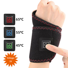 Load image into Gallery viewer, Intelligent Temperature Control USB Electric Heating Wristband Velvet Warm Constant Temperature Hot Compress Electric Wrist Brace
