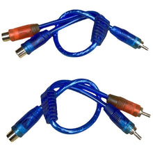 Load image into Gallery viewer, 2Pcs/Set RCA Audio Cable "Y" Splitter Adapter Computer 1 Female To 2 Males Cord Cables For Home Audio
