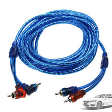 Load image into Gallery viewer, Car Automotive Pure Copper Audio Cable Audio System Modification Subwoofer Amplifier 2 RCA to 2 RCA Wire Signal Cable
